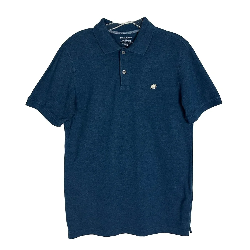 Banana Republic‎ Men's Polo Shirt - Short Sleeve Blue Size S/P